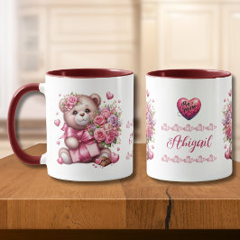 Björnen valentines day Kärlek Ro Mugg