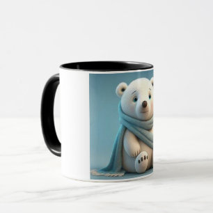 Björnens foto placerades på logotypkoppen. mugg