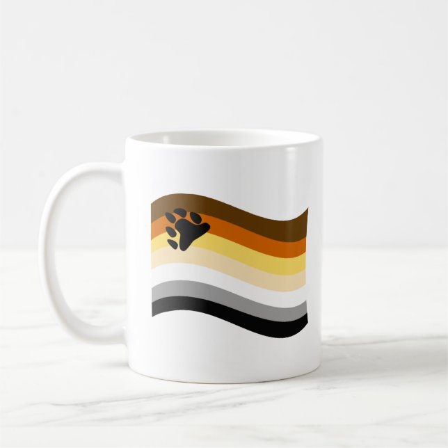 Björnens stolthetsvåga flagga kaffemugg (Vänster)