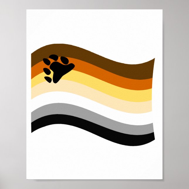 Björnens stolthetsvåga flagga poster (Framsidan)