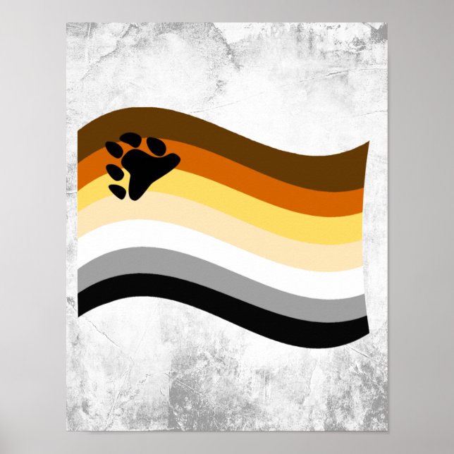 Björnens stolthetsvåga flagga poster (Framsidan)
