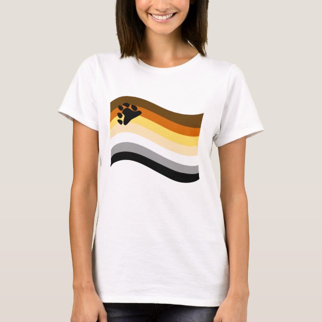 Björnens stolthetsvåga flagga t shirt (Framsida)