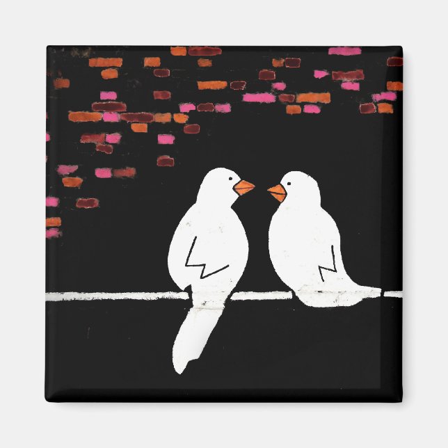 Björnfåglars vägg: graffiti wall magnet (Framsidan)