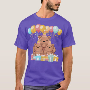 Björnfamilj Barns födelsedag Party Cute Animal Bro T Shirt