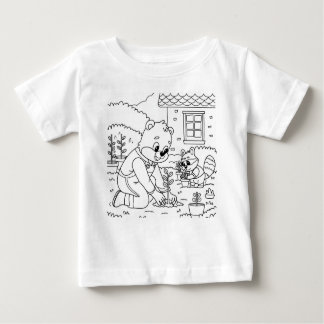 Björnfamilj och tecknaden Rabit mamma T Shirt