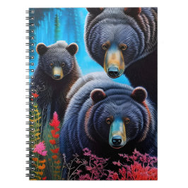 Björnfamiljens kollage anteckningsbok