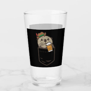 Björnficka som dricker öl Otter Älskare Gift Glaskopp