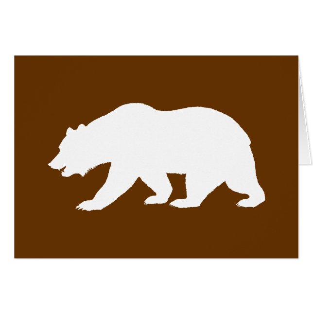 Björnform Hälsningskort (Framsidan Horizontal)