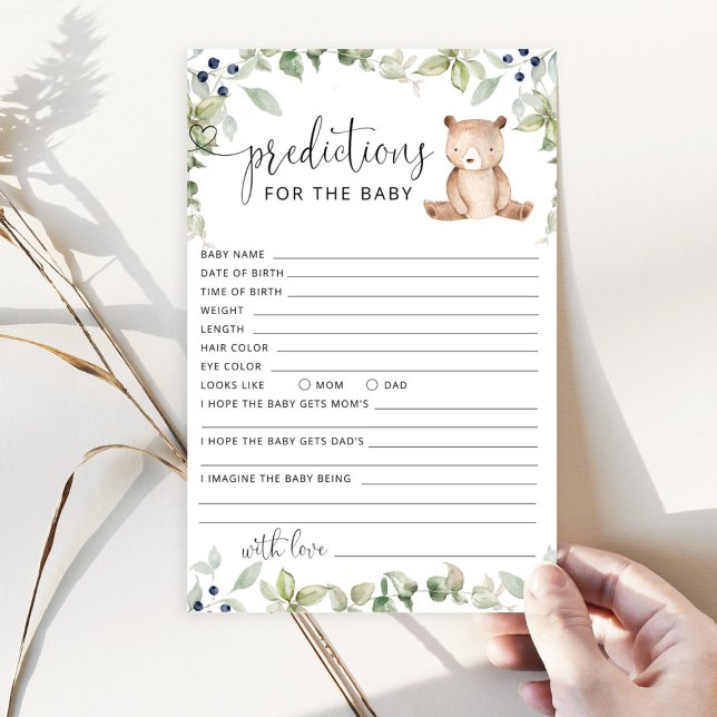 Björnförutsägelser för baby-kortet inbjudningar (Skapare uppladdad)