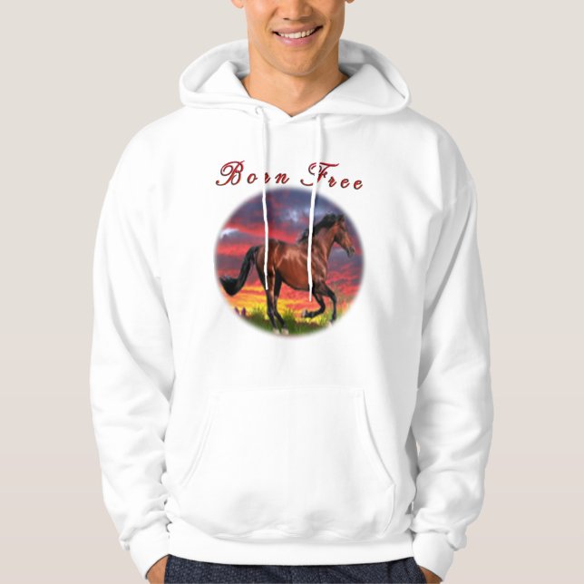 Björnfria hästar hoodie (Framsida)