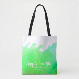 Björngåva från bröllop lyckligtvis efter grönten tygkasse