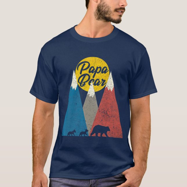 Björngåva från Pappa Pappa vid två Unge Fars dag T Shirt (Framsida)