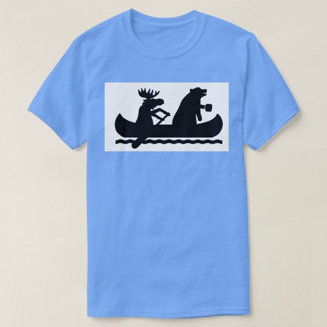 Björnhäftben med kaffe Canoe T Shirt (Design framsida)
