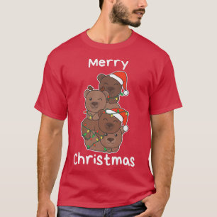 Björnhäst vid jul Julgran Djuren T Shirt