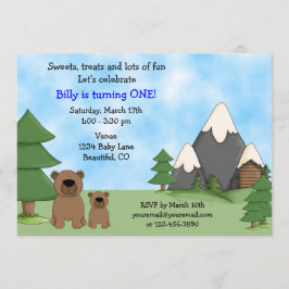 Björnhästar 1:a födelsedagsinbjudan till pojkar inbjudningar