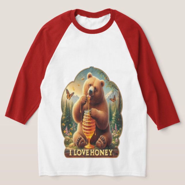 Björnhonung från honungskomb t shirt (Laydown)