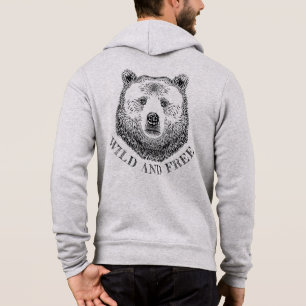 Björnhuvud, Vild och fri illustration av Hand ploc T Shirt