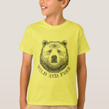 Björnhuvud, Vild och fri illustration av Hand ploc