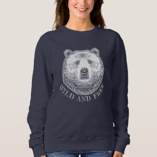 Björnhuvud, Vild och fri illustration av Hand ploc T Shirt