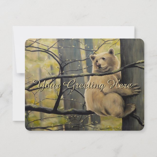 Björninbjudan Personlig Spirit Bear Art OSA (Framsida)