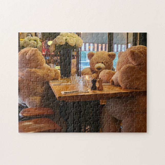 Björnkafépussel, 11" x 14", 252 bitar pussel (Horisontell)