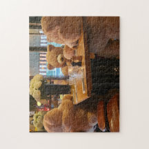 Björnkafépussel, 11" x 14", 252 bitar