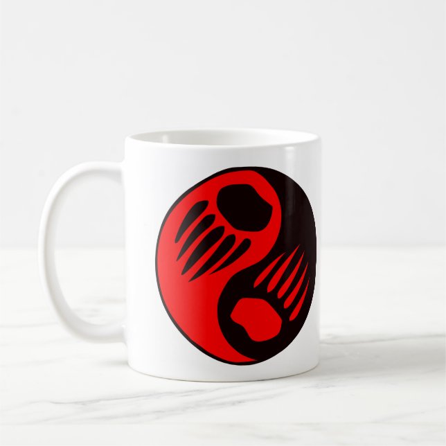 Björnklo Yin Yang Kaffemugg (Vänster)