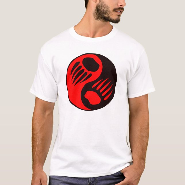 Björnklo Yin Yang T Shirt (Framsida)