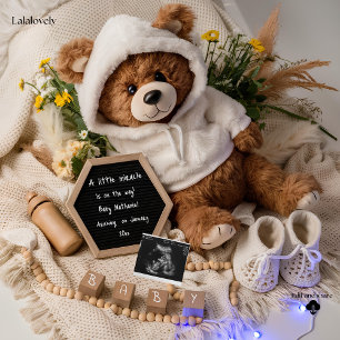 Björnknappt Väntar Teddybjörn Graviditetsannonseri Julkort