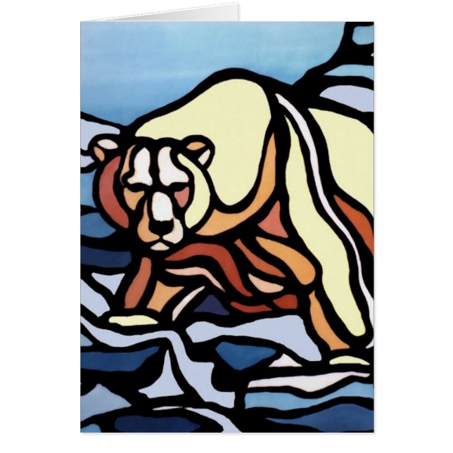 Björnkonstkort förbigår stam- beställnings- hälsningskort (Framsidan)