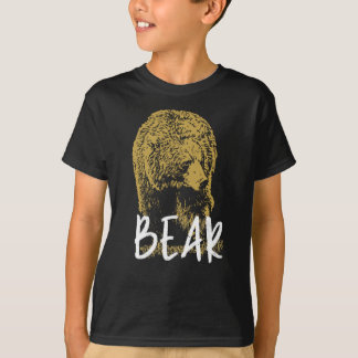 Björnkraftsdjur, två sidor tryckta t shirt