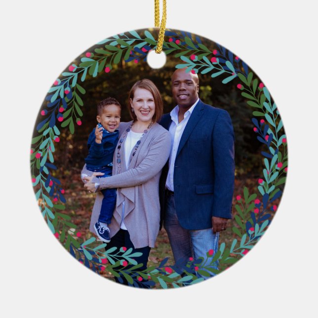 Björnkrans vår första jul i New Home Julgransprydnad Keramik (Framsidan)