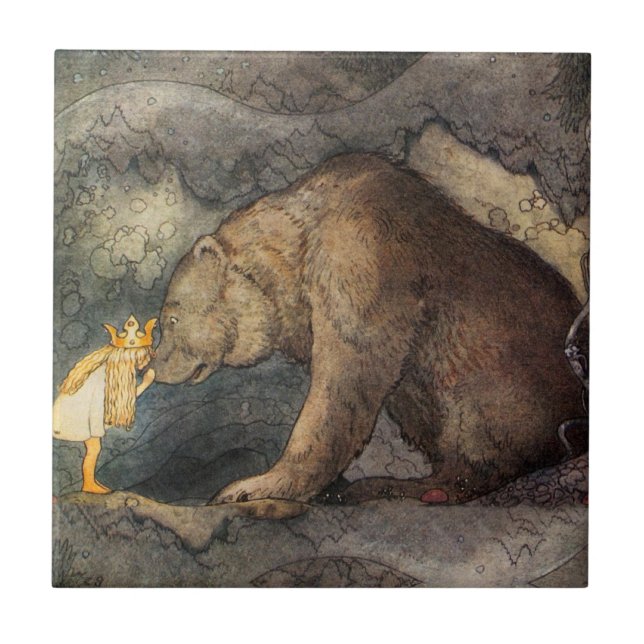 Björnkyss Kakelplatta (Framsidan)