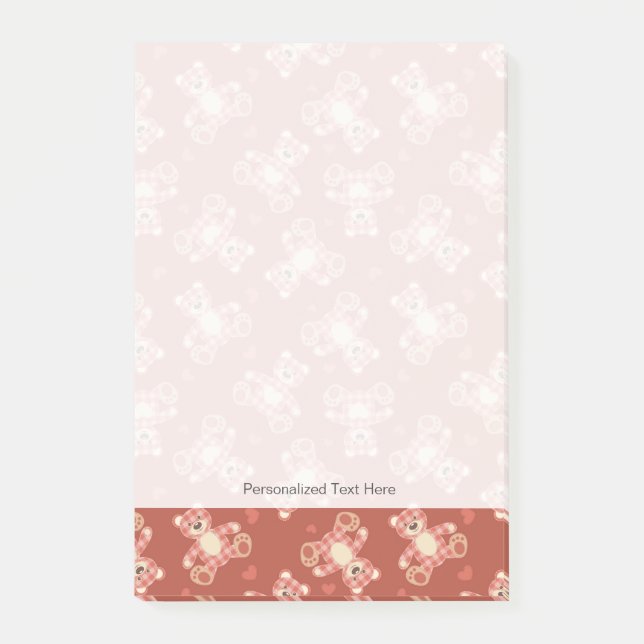 björnlappverk mönster post-it block (Framsida)