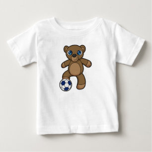 Björnlös som fotbollsspelare med fotboll t shirt