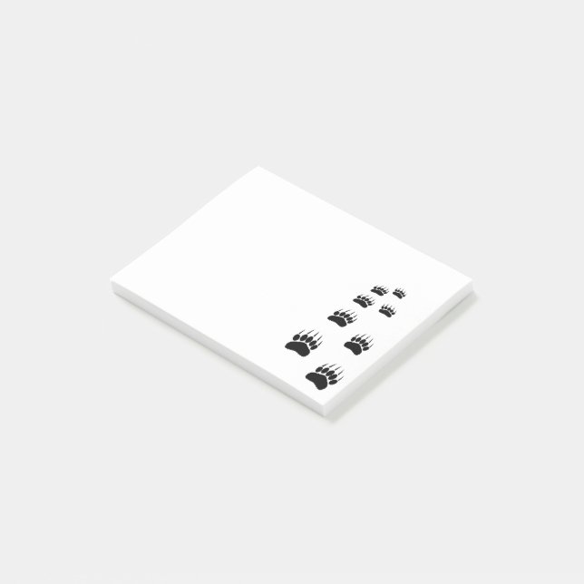 Björnlös utskrift post-it block (Vinklad)