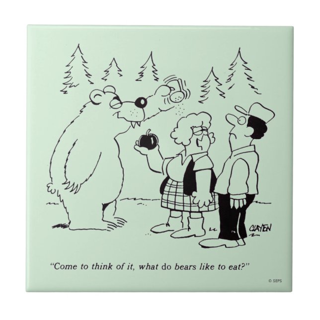 Björnmiddag Kakelplatta (Framsidan)