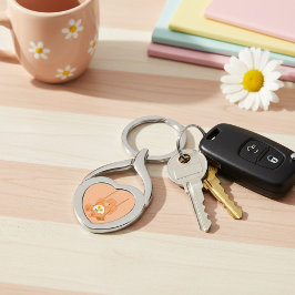 Björnnyckelring Twisted Heart Silverfärgad Nyckelring