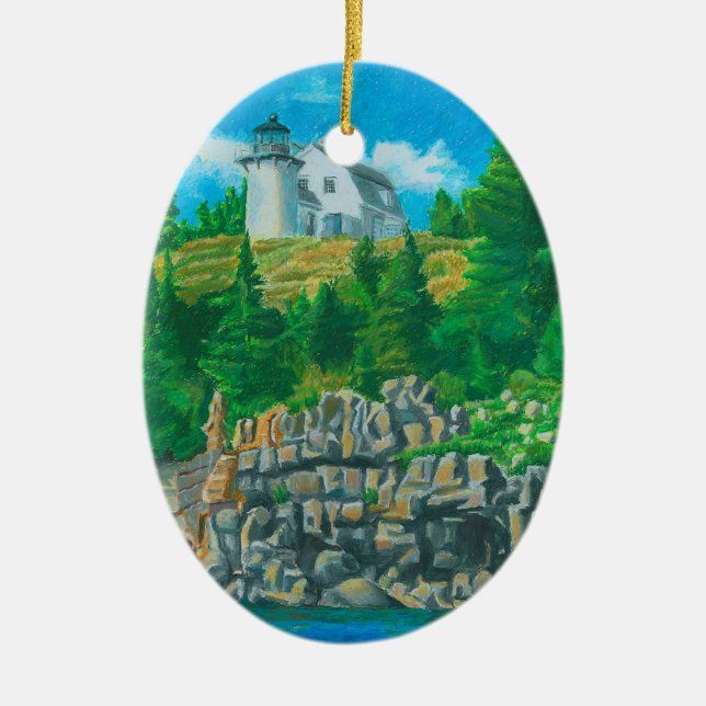 Björnö ljustavla julgransprydnad keramik (Framsidan)