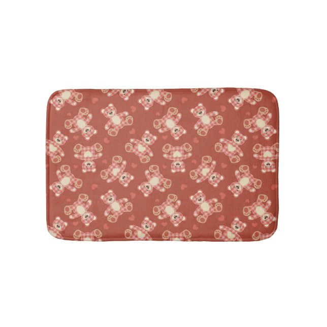 björnpatchworkmönster badrumsmatta (Framsidan)