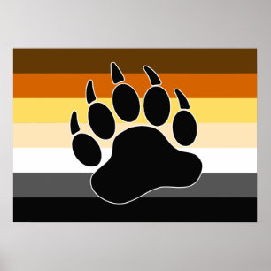 Björnprideflagga Poster