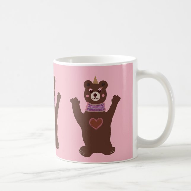 BjörnRosa Klassisk Mugg (Höger)