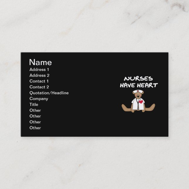 Björnsjuksköterskor har T-tröjor och gåvor från hj Visitkort (Framsida)