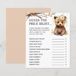 Björnskogen | Gissa priset Baby Shower