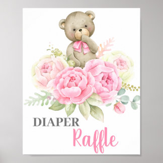 Björnskylt för babykläder poster