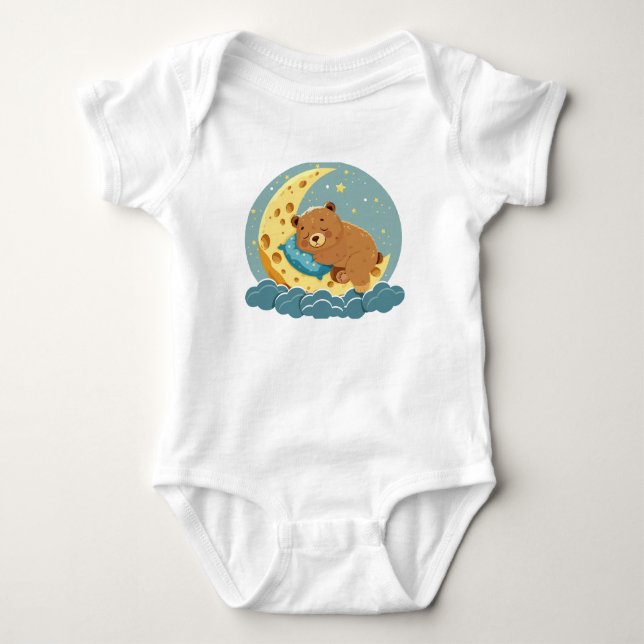 björnslingorna vid måne t shirt (Framsida)