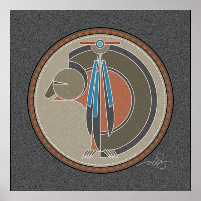 Björnsprit med grått-bakgrund Poster (Framsidan)