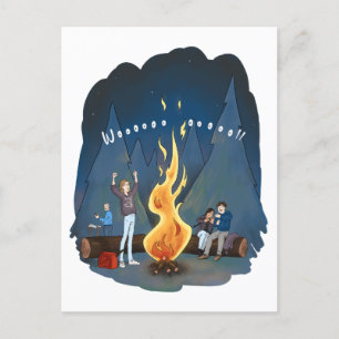 Bjornstad A&C Bonfire-vykort Vykort