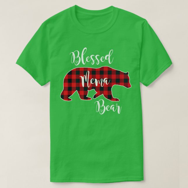 Björnsten Bear Red Buffalo Roligt Gran T Shirt (Design framsida)