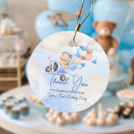 Björnsten Blåblå Björn Baby Tack Gåvor Etiketter